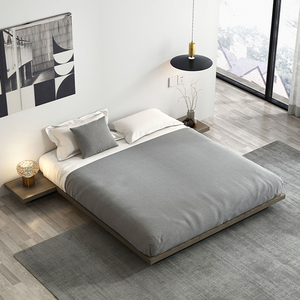 Japanese <b>Bed</b>, Solid Base Platform Frame Double King <b>Size</b> Wood Bedroom Furniture GF-095 Japanese <b>Bed</b> GF-095 - Product Image 2