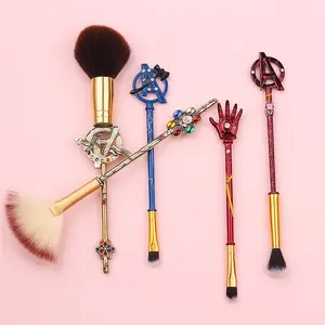 5 Stück Marvel Captain America Makeup Brushes das Avenger Makeup Brush Set Iron Man Character Brush