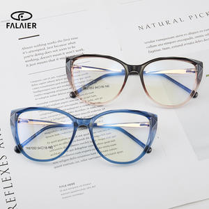 Lunettes de vue œil de chat FalaiEr, monture Tr90, anti-lumière bleue, lunettes pour femmes, monture noire dégradée C6 - Product Image 2