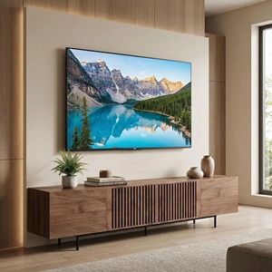 Soporte <span class=keywords><strong>de</strong></span> TV <span class=keywords><strong>de</strong></span> Madera Color Nogal, Mueble <span class=keywords><strong>de</strong></span> TV con Acabado en Nogal para el Hogar, Muebles para Sala <span class=keywords><strong>de</strong></span> Estar - Product Image 1