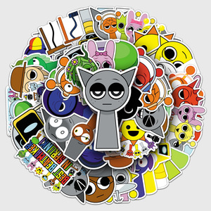 New 50-Mảnh Nhịp Điệu Hộp Graffiti Dán Phim Hoạt Hình Phụ Kiện Trò Chơi Trang Trí Cho Điện Thoại Di Động Và Máy Tính - Product Image 1