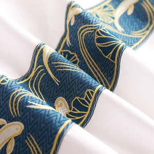 Bộ ga trải giường cao cấp màu trắng, chất liệu jacquard sọc 3cm, 100% cotton, chất liệu <span class=keywords><strong>brocade</strong></span>, dành cho khách sạn, có thể tùy chỉnh kích thước. - Product Image 6