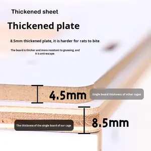 Cage à <span class=keywords><strong>hamster</strong></span> moderne dorée, Villa de luxe, Grand espace, Fermeture à bouton, Grande maison spéciale, 60 Starry Sky, 80 Basic - Product Image 5