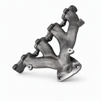 Collecteur d'échappement en fonte ductile SiMo sur mesure, résistant à la chaleur, pour camion lourd, usiné avec précision par CNC, à sorties multiples