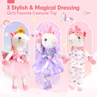 Set Boneka Unicorn Balerina Kustom 2026, Mainan Hewan Boneka Isi Dakron dengan Pakaian dan Aksesoris untuk Anak Perempuan Usia 4-6 Tahun, Cocok untuk Hadiah Ulang Tahun