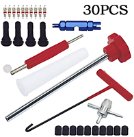 Ensemble d'outils pour valve TR413, 3/7/13/22/30 pièces, kits de réparation de valve de pneu avec outil d'installation et de démontage, pour pneus de voiture et de camion sans chambre à air