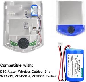 ER34615M-T1 14.5Ah 3.6V 14500mAh ระบบเตือนภัยสำหรับ ER34615M <span class=keywords><strong>DSC</strong></span> WT4911BATT WT4911ไซเรนภายนอกแบบไร้สาย - Product Image 6