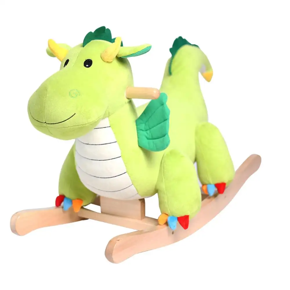 2024ホット販売人気デザインロッキングホース恐竜ぬいぐるみぬいぐるみ子供のための家の装飾カスタマイズされたおもちゃ