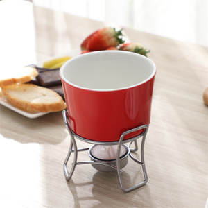 Restaurant Maison Ustensiles De Cuisine <span class=keywords><strong>Fromage</strong></span> <span class=keywords><strong>Suisse</strong></span> Chocolat Fondant Hotpot Mini Pots À <span class=keywords><strong>Fondue</strong></span> En Céramique Avec Fourchette - Product Image 3
