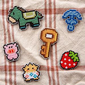 New Design Iron On/Sticker Embroidered Cartoon Block Panda House Strawberry Key Patch for Clothes Bag Decoration - Product Image 4