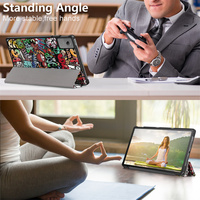 Étui magnétique multi-angles pour tablette Honor Pad10 2025, 12,1 pouces, coque arrière en PC rigide antichoc en PU pour Honor