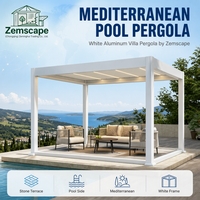 Pergola rétractable électrique en aluminium, directement de l'usine, avec écran à fermeture éclair et volet roulant, pour piscine et jardin