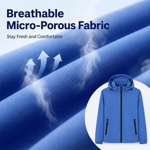 Veste imperméable en polyester personnalisée avec logo brodé et impression sérigraphique pour le personnel bancaire, uniforme d'entreprise, veste de travail - Product Image 6