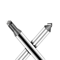 Fraise à chanfreiner diamantée à une dent CVD, fraises diamantées pour CNC, outils de polissage CNC OEM/ODM 5 axes HRC60 6mm 60 90 100 120