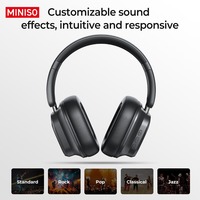 Casque MINISO G90 avec écran, réduction de bruit ANC, écouteurs sans fil 5.4, son stéréo HiFi, caisson de basses