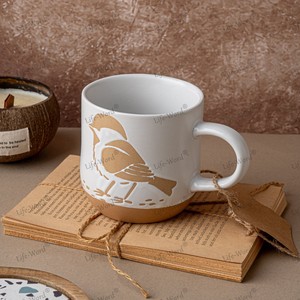 Taza de cerámica respetuosa con el medio ambiente personalizada <span class=keywords><strong>Graffiti</strong></span> pájaro desayuno <span class=keywords><strong>café</strong></span> Simple para <span class=keywords><strong>café</strong></span> con leche Taza de cerámica - Product Image 2