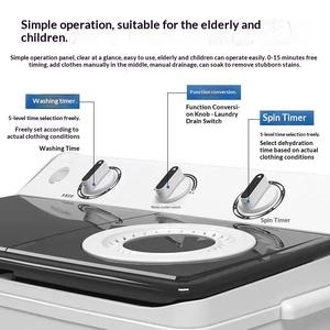 Laveuse-sécheuse semi-automatique à chargement par le haut OEM 5,5 kg avec double cuve, nettoyage à la lumière noire et sécheuse à double moteur pour usage domestique - Product Image 4
