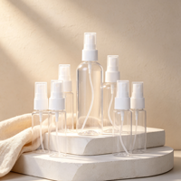 Flacon pulvérisateur vide en PET transparent de 30 ml, 50 ml, 60 ml, 100 ml, 4 oz, pour brume faciale, en plastique transparent, pour chloroforme