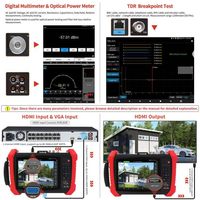 Rsrteng H20-MOVTADHSEF Probador de Cámaras CCTV, Monitor 8K IP POE+ Coaxial HD, DMM, TDR, OPM, SFP, Herramientas WiFi, Medidor de Distancia