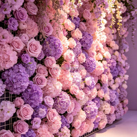 Décoration Murale Florale Moderne en Soie Artificielle pour Mariage, Noël, Remise de Diplôme, Halloween – Hydrangea, Marguerite, Rose – Vente en Gros
