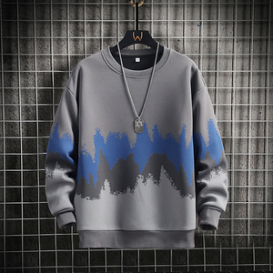 Sudadera con capucha para hombre, cuello redondo, estilo holgado para parejas, marca de moda de Hong Kong, diseño con combinación de colores, camisa informal y cómoda - Product Image 1
