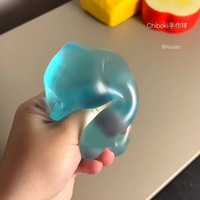 DIY Injizierbares Klares Katzen-Gelee-Quetschspielzeug, Neuartiges Nachfüllbares Squeeze-Spielzeug zur Ablenkung Negativer Emotionen und Stressabbau