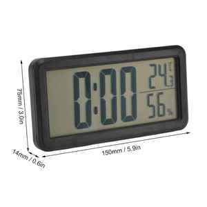 Nhà Máy Bán buôn vuông thông minh đồng hồ báo thức nhiệt kế trong nhà LCD Đồng hồ treo tường bảng đồng hồ thời gian nhiệt độ độ ẩm - Product Image 3