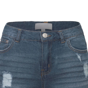 Short en jean taille haute, coupe skinny, nouveau modèle, pour femme, short en jean personnalisé pour l'été, au meilleur prix - Product Image 6