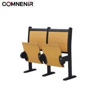 Mobilier scolaire moderne Bureau et chaise pliés pour étudiants avec accoudoir en métal pour salle de classe et de conférence