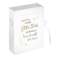 Boîte cadeau haut de gamme étanche pour baptême de bébé avec tiroir à 5 compartiments, pelliculage mat et gaufrage