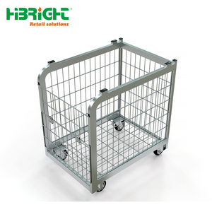 2-in-1 Mobile Roll Cage Trolley and Retail Display <b>Shelf</b> Combo Professional Logistics Handling Cart for Supermarket Replenishmen - Product Image 5