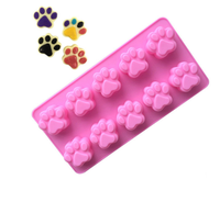Moule à gâteau en silicone 3D en forme de patte de chat, sans BPA, jetable, pour savon, pudding, gâteau au fromage et bougie en résine - Résistant au four