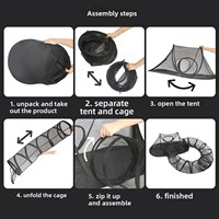 Tente pour animaux de compagnie en tissu Oxford respirant et imperméable, pliable, pour le rangement, pour chats et chiens, voyages en plein air, camping toutes saisons, directement de l'usine