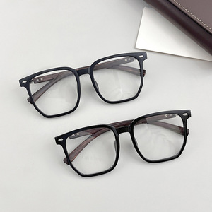 Monturas de gafas rectangulares transparentes Tr90 con lentes de PC anti UV y anti luz azul para mujer - Product Image 3