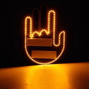 PUERXIN nouveau RC indicateur frein voiture lumières doigt moyen accessoire intérieur fête lampe décorative comique Auto conduite lumières - Product Image 3