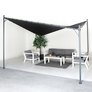 Gazebo de Patio Moderno para Exteriores, Diseño de Acero de 3.9*3.9M con Toldo de Poliéster y Colores Personalizados - Product Image 2