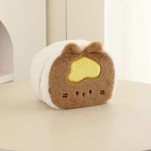 Hot Sale Personalized Custom Logo Plush <strong>Pancake</strong> Cat <strong>Makeup</strong> Bag Cute Women Travel Cosmetic Bag - Product Image 1