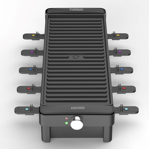 Barbecue Électrique Multifonctionnel ANDONG pour <span class=keywords><strong>8</strong></span> <span class=keywords><strong>Personnes</strong></span>, <span class=keywords><strong>Raclette</strong></span> sans Fumée, Grill en Pierre pour l'Intérieur - Product Image 3