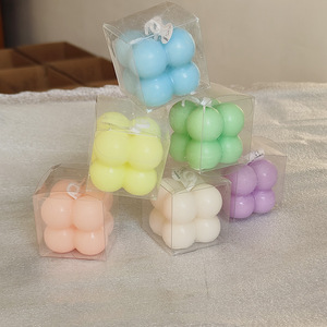 Vela Aromática Creativa en Forma de Bola de Cera de Soja, Vela Perfumada de Lujo <span class=keywords><strong>Rubik</strong></span>, Recuerdos de Boda, Frasco de Vela - Product Image 5
