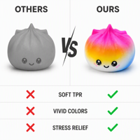 Jouet sensoriel licorne arc-en-ciel souple et moelleux, anti-stress, kawaii, pour le bureau
