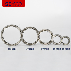 Seyoo แบริ่งผนังบาง6700ZZ 6701ZZ 6702ZZ 6704ZZ 6703ZZ 6706ZZ 6705ZZ เหล็ก GCr15ที่มีความแม่นยำป้องกันสองชั้น - Product Image 1