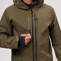 Veste de randonnée extérieure résistante à l'eau pour hommes, vestes de montagne imperméables et coupe-vent à fermeture éclair complète, manteau de pluie respirant