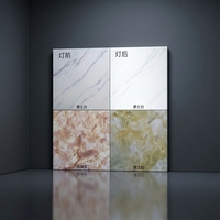 Plaque acrylique translucide en faux onyx et jade, panneau PMMA rétroéclairé pour la décoration murale des halls d'hôtel