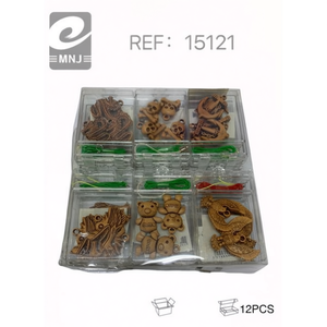 Mnj Beaded Jewelry Assortment 12Pcs Wooden Charms For Crafting And DIY Projects - Product Image 2