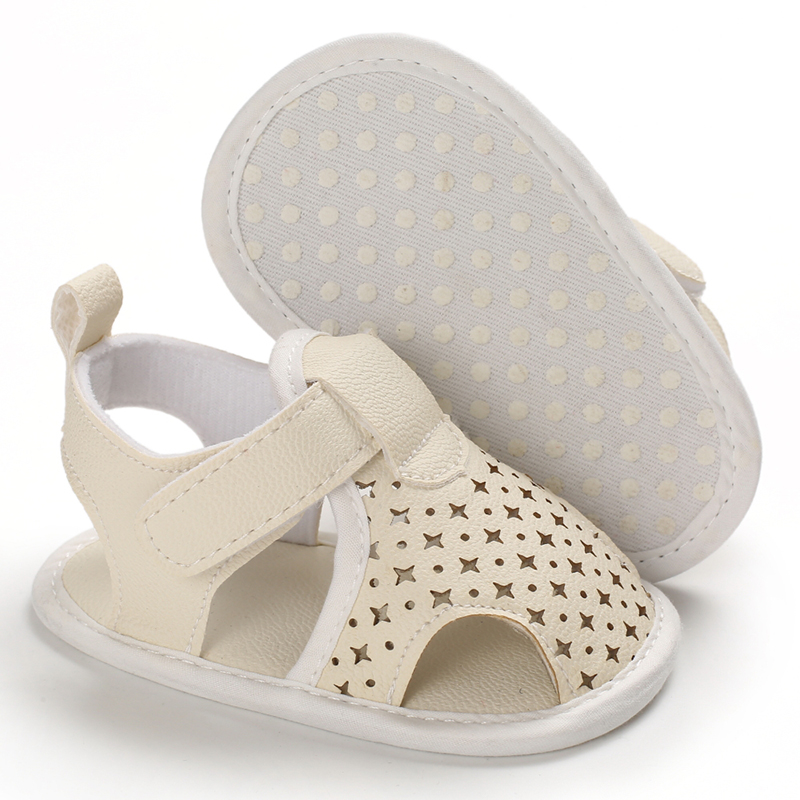 Летняя детская обувь с вырезами, прогулочная обувь для детей 0-1 года с мягкой подошвой