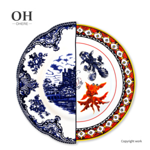 Luxury Bone China Dinner Plate Set Irregular Dinnerware Creative Country Dinner Set <strong>Decorative</strong> Plate Dishes for Event&amp;<strong>Catering</strong> - Product Image 1
