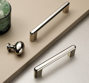 French Luxury Zinc Alloy Cabinet <b>Drawer</b> Wardrobe Door Handles Titanium <b>Silver</b> Finish Kitchen Outdoor Hotel Dressers Bedrooms - Product Image 4