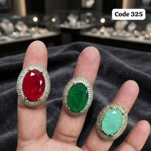 Vintage Natural Stone Oval Statement <b>Ring</b> <b>Gold</b> Tone Filigree Crystal Border Elegant Women <b>Cocktail</b> Fashion Jewelry - Product Image 1