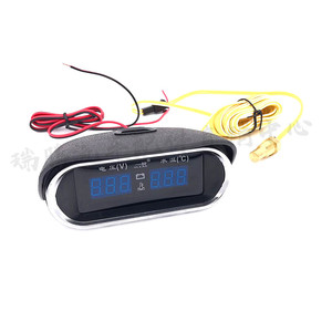 Medidor de Temperatura de Agua Horizontal Lyh, Voltímetro Digital 12V 24V, Pantalla Combinada para Auto y Camión - Product Image 4