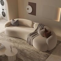 Canapé-lit carré moderne en velours crème à trois places, extensible, pour centre commercial, maison d'hôtes, bureau, magasin de vêtements, salon de beauté, lounge